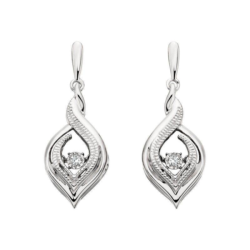 Round Brilliant Diamonds Dangle Earrings