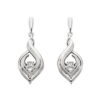Round Brilliant Diamonds Dangle Earrings
