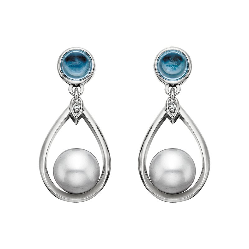 Round Pearls Dangle Earrings
