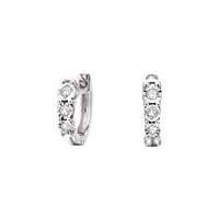 1/10 Cttw. Diamonds Huggie Hoop Earrings