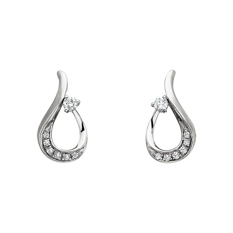 1/10 Cttw. Diamonds Tear Drop Earrings