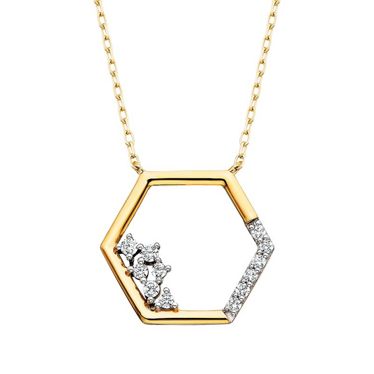 1/7 Cttw. Diamonds Geometric Necklace