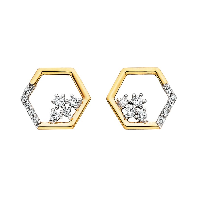 1/6 Cttw. Diamonds Geometric Earrings