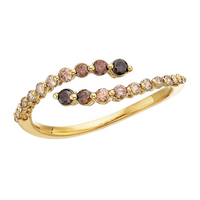 1/3cttw Statement Bypass Fashion Ring in 14 Karat Yellow Gold