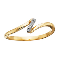 Minimalist Bypass Fashion Ring in 10 Karat Yellow Gold
