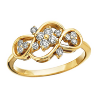 Modern Woven Fashion Ring in 14 Karat Yellow Gold