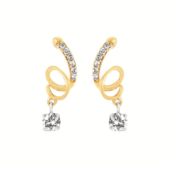 1/4 Cttw. Diamonds Swirl Earrings