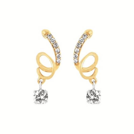 1/4 Cttw. Diamonds Swirl Earrings