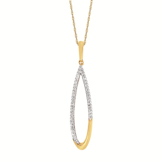 1/5 Cttw. Tear Drop Pendant