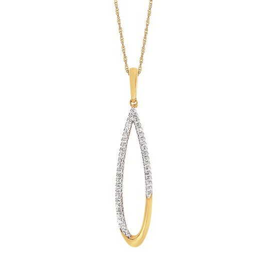1/5 Cttw. Tear Drop Pendant