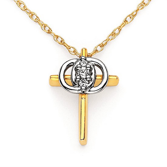 Christian Marriage Symbol Cross Pendant