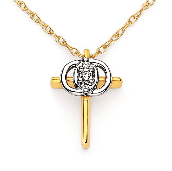 Christian Marriage Symbol Cross Pendant