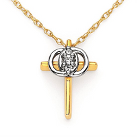 Christian Marriage Symbol Cross Pendant