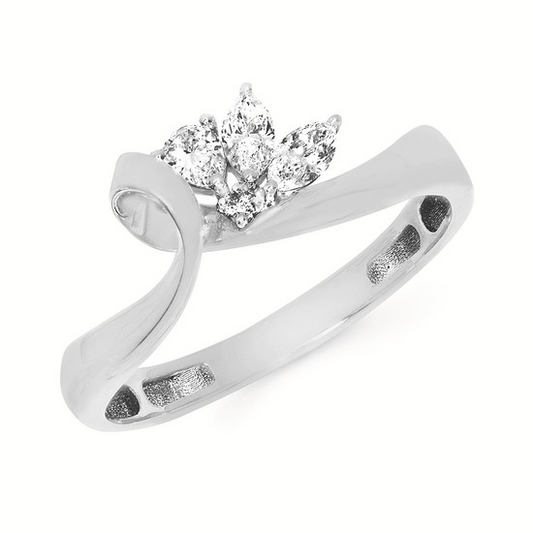 1/4 Cttw. Asymmetric Fashion Ring