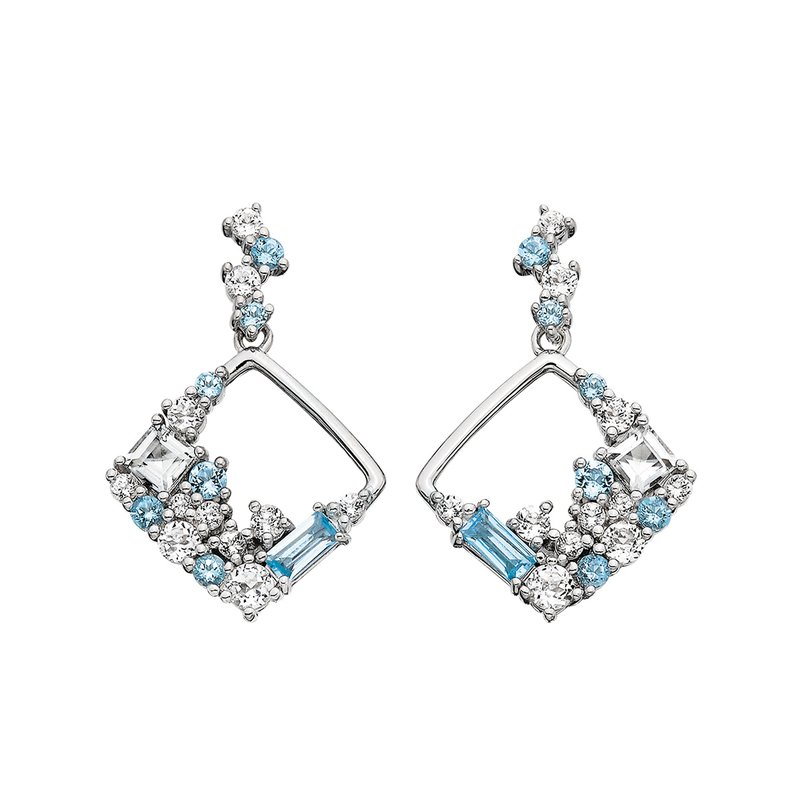 Various Shapes Topazes Dangle Earrings