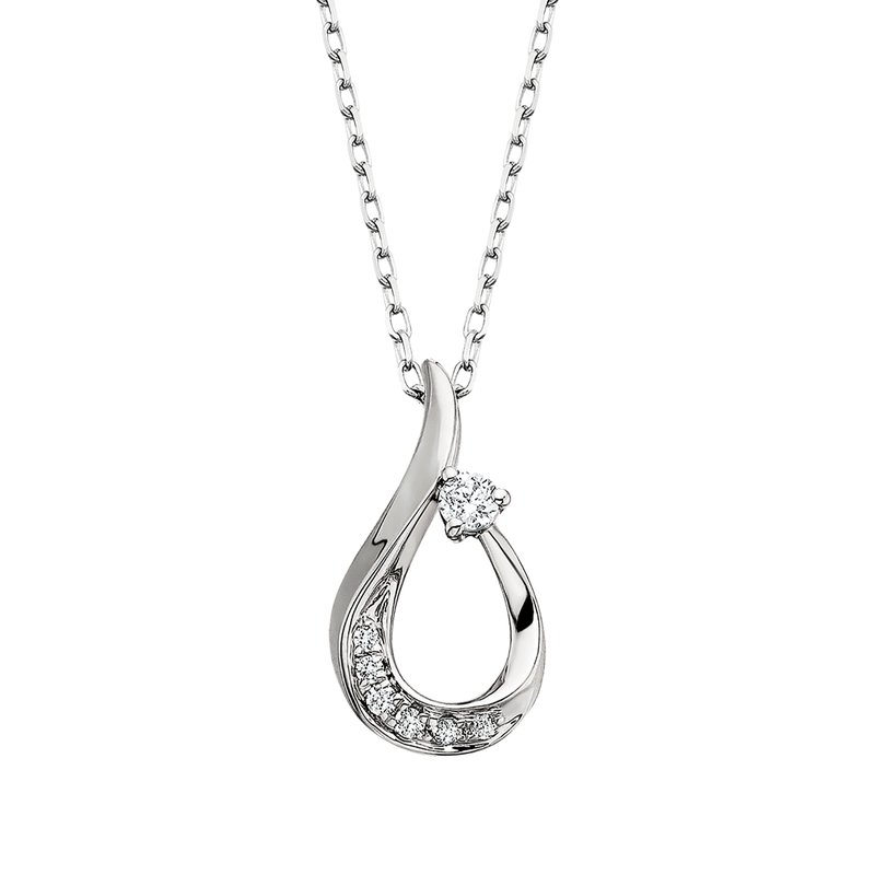 1/10 Cttw. Tear Drop Pendant