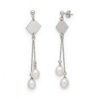 Pearls Geometric Earrings