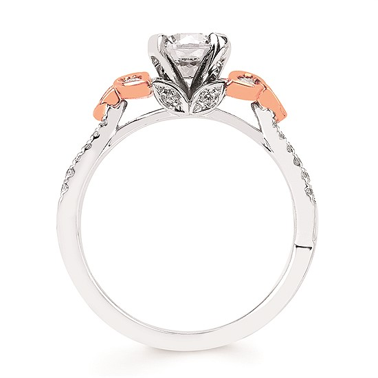 1-1/4cttw Modern Woven Wedding Set in 14 Karat White and Rose Gold
