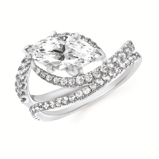 1-7/8 Cttw. Freeform Wedding Set
