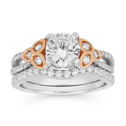 1-1/4 Cttw. Woven Wedding Set