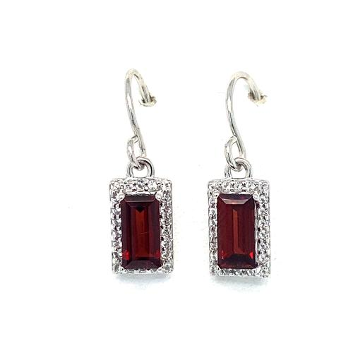 Emerald Garnets Dangle Earrings