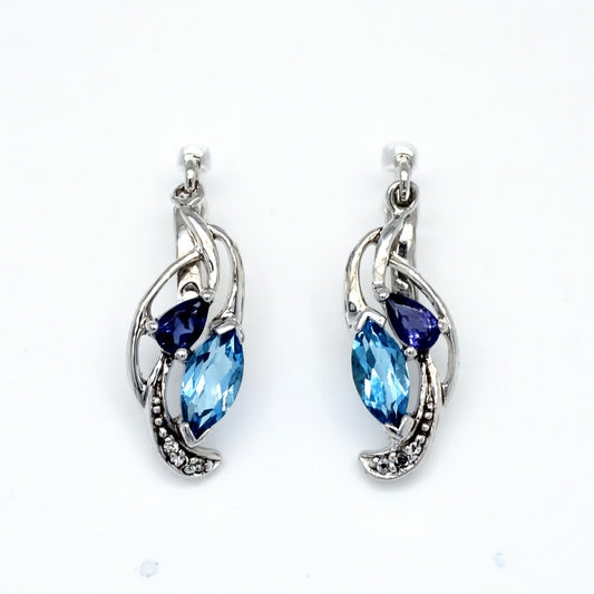 Marquise Topazes Drop Earrings