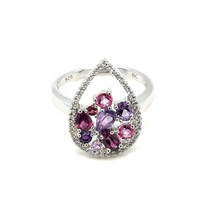 Amethysts Cluster Ring