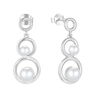 Pearls Geometric Earrings