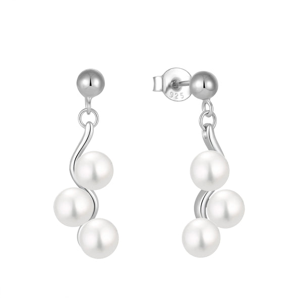 Pearls Free Form Earrings