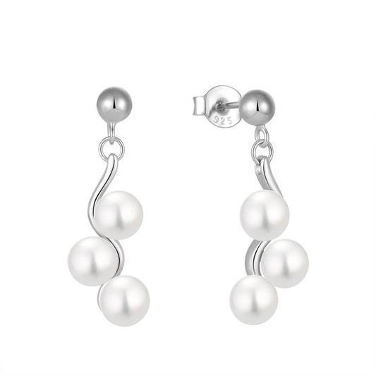 Pearls Free Form Earrings