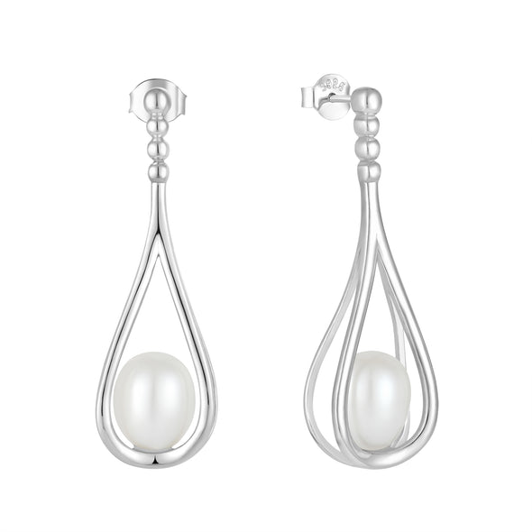 8mm Pearls Dangle Earrings
