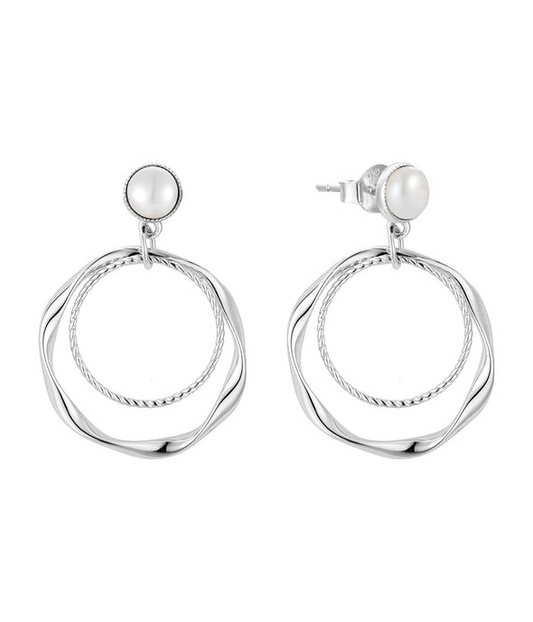 Pearls Geometric Earrings