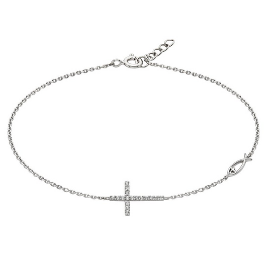 Topazes Cross Bracelet