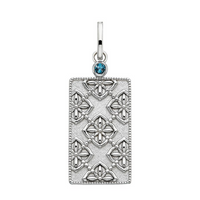 Sterling Silver Damask Charm