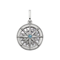 Sterling Silver Compass Charm