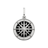 Sterling Silver Compass Charm