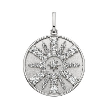 Sterling Silver Sunburst Charm