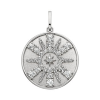 Sterling Silver Sunburst Charm
