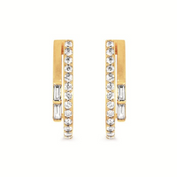 1/2 Cttw. Diamond J Hoop Earrings
