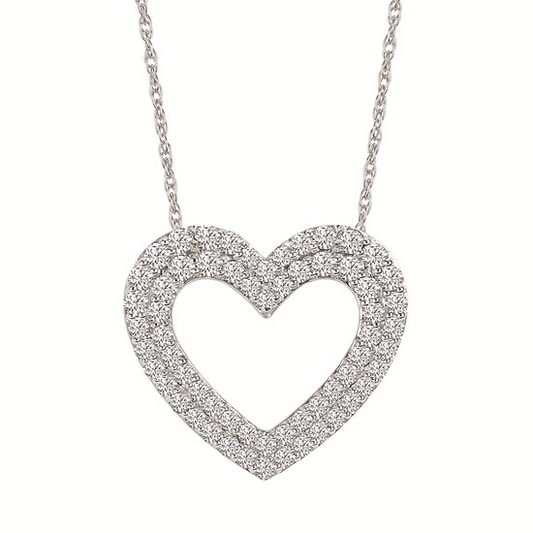 1CTW Slide Heart Pendant