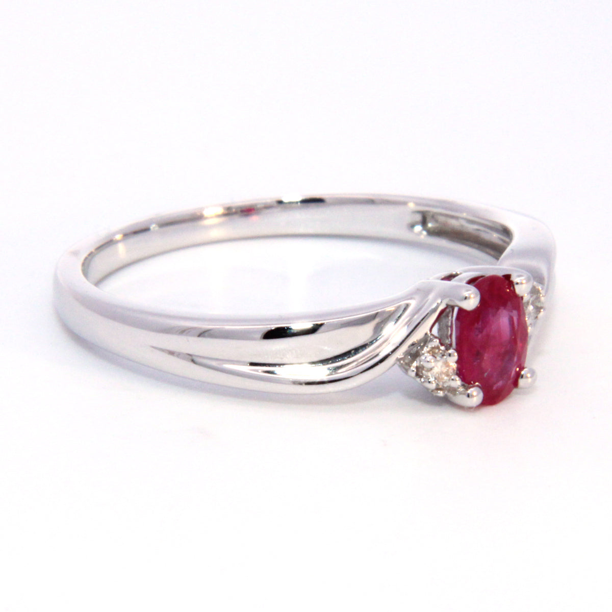 Oval Ruby Bypass Ring