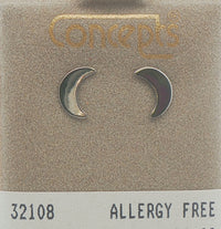 Surgical Stainless Steel Crescent Moon Stud