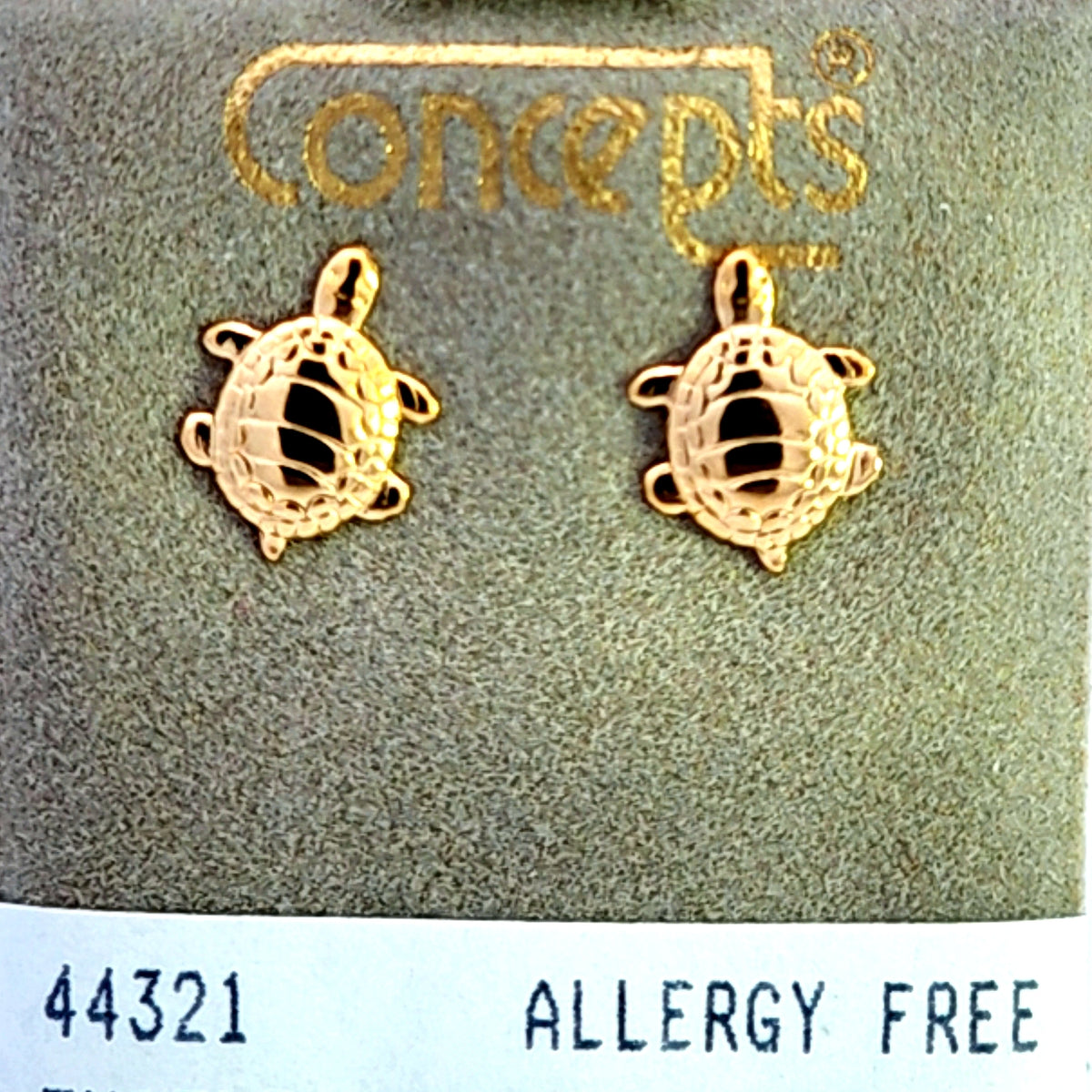 24K Gold Plated Surgical Stainless Steel Turtle Stud