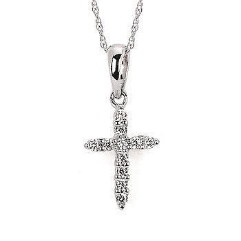 1/10CTW Dangle Cross Pendant