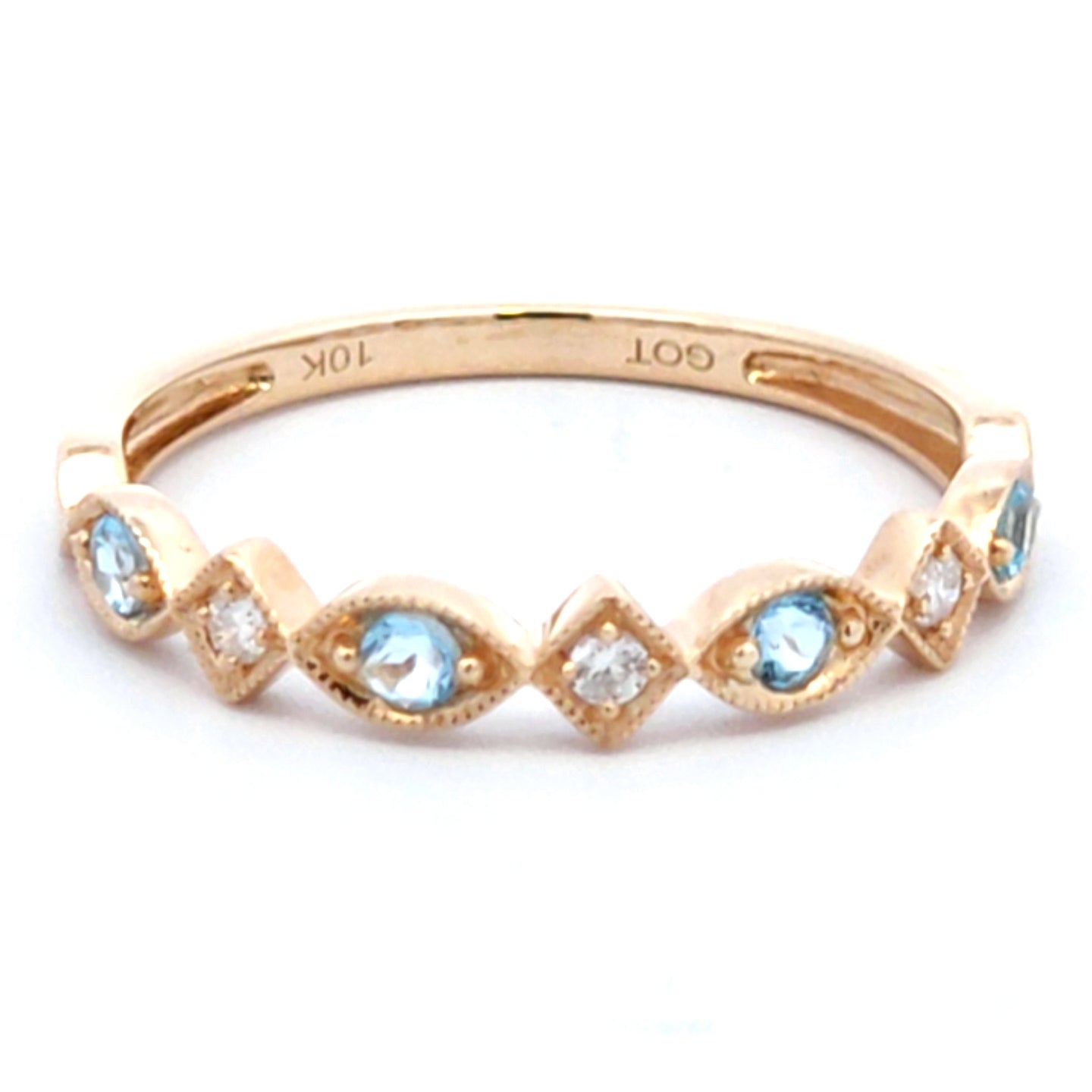 Round Topaz Stackable Ring