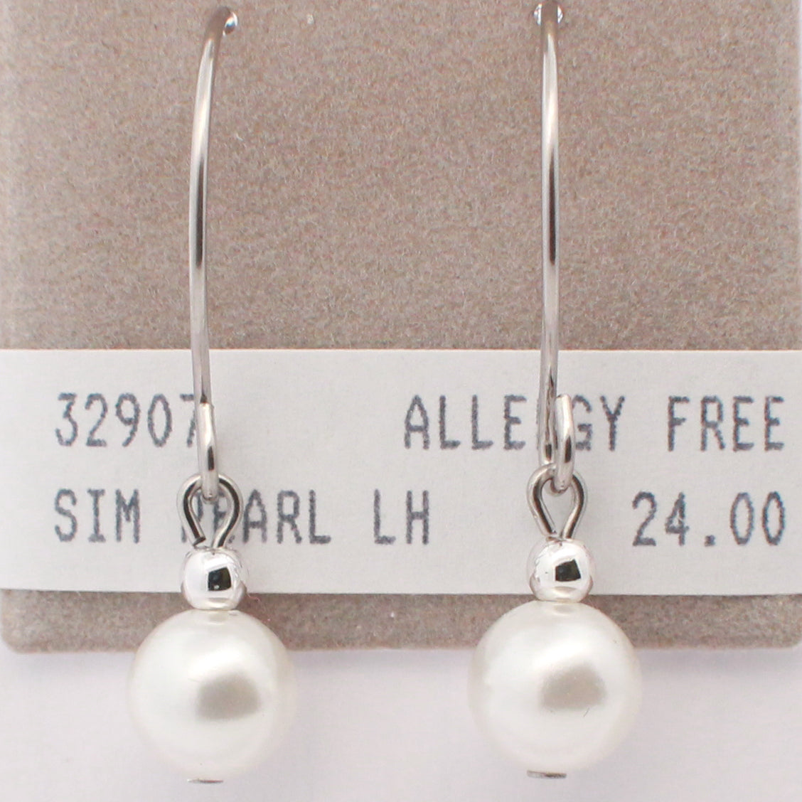 Surgical Stainless Steel Simulated Pearl Dangle
