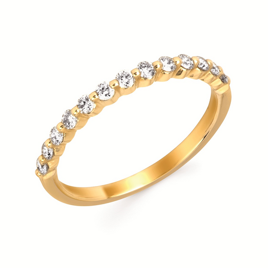 1.00cttw Diamond Scalloped Anniversary Ring