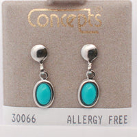 Surgical Stainless Steel Turquoise Dangle