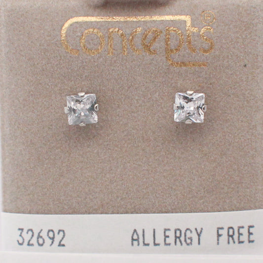 Surgical Stainless Steel Cubic Zirconia Stud