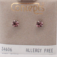 Surgical Stainless Steel June Swarovski Crystal Stud